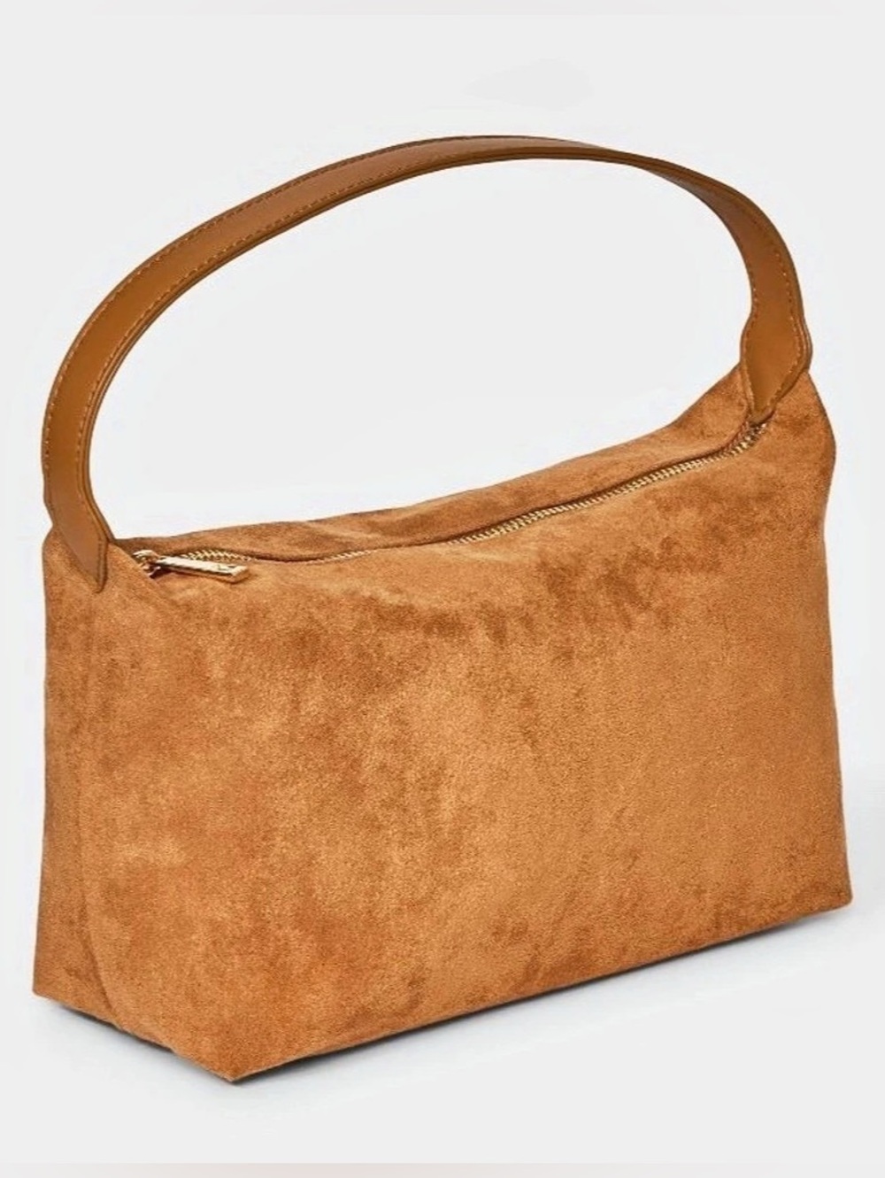 NWT A New Day Tan Faux Suede Soft Shoulder Bag Hobo Purse